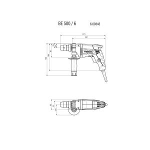 Дриль Metabo BE 500/6 ШЗП